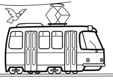 Ausmalbild Stadtbahn