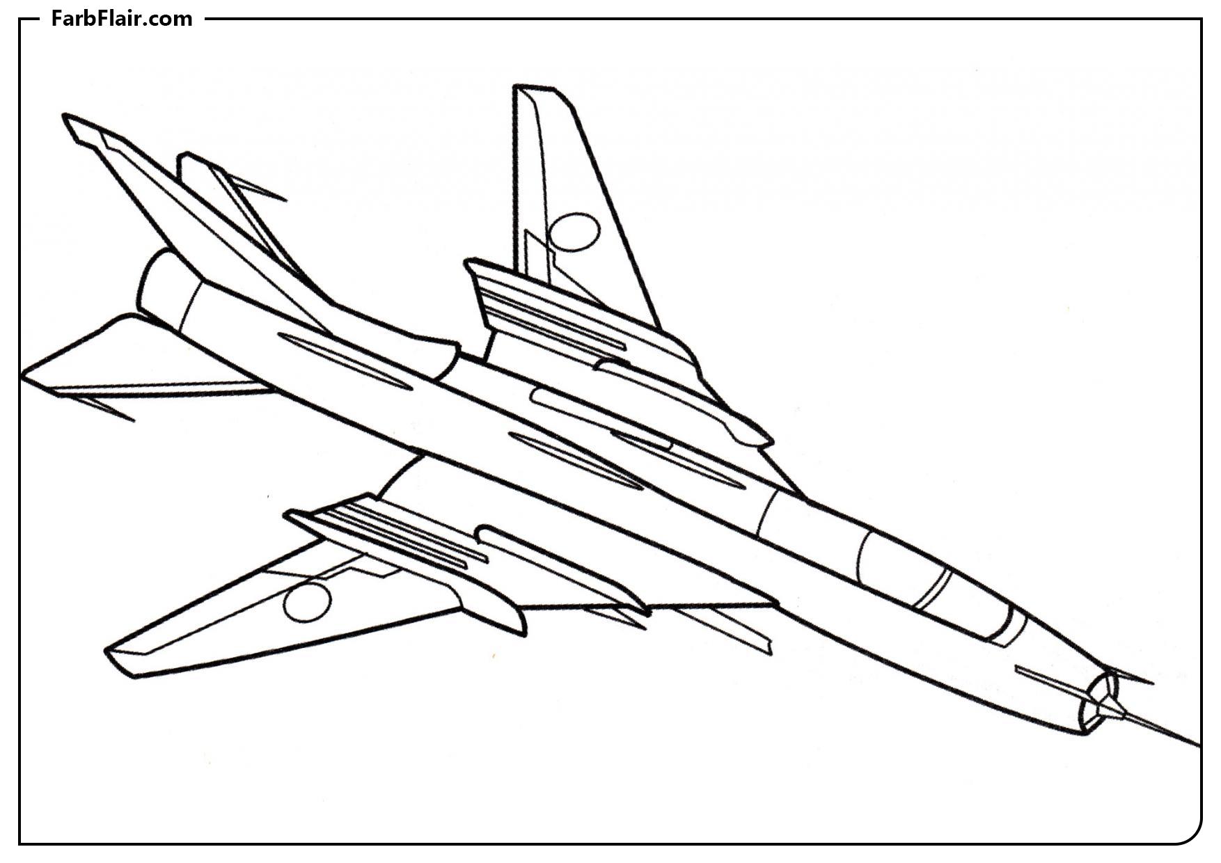 Ausmalbild Su-22 Kostenloses