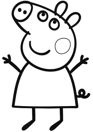 Ausmalbild Süße Peppa