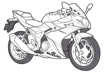 Ausmalbild Suzuki GSX-R 250