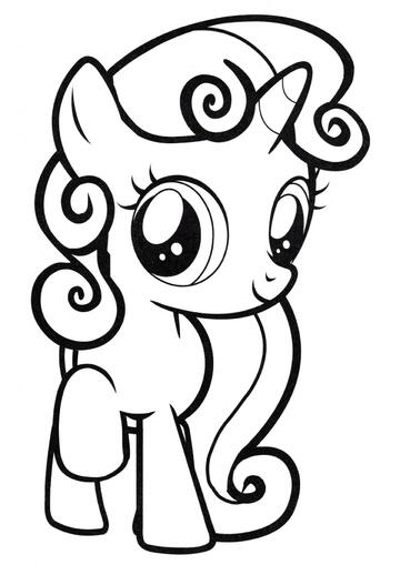 Ausmalbild Sweetie Belle ist die Schwester von Rarity