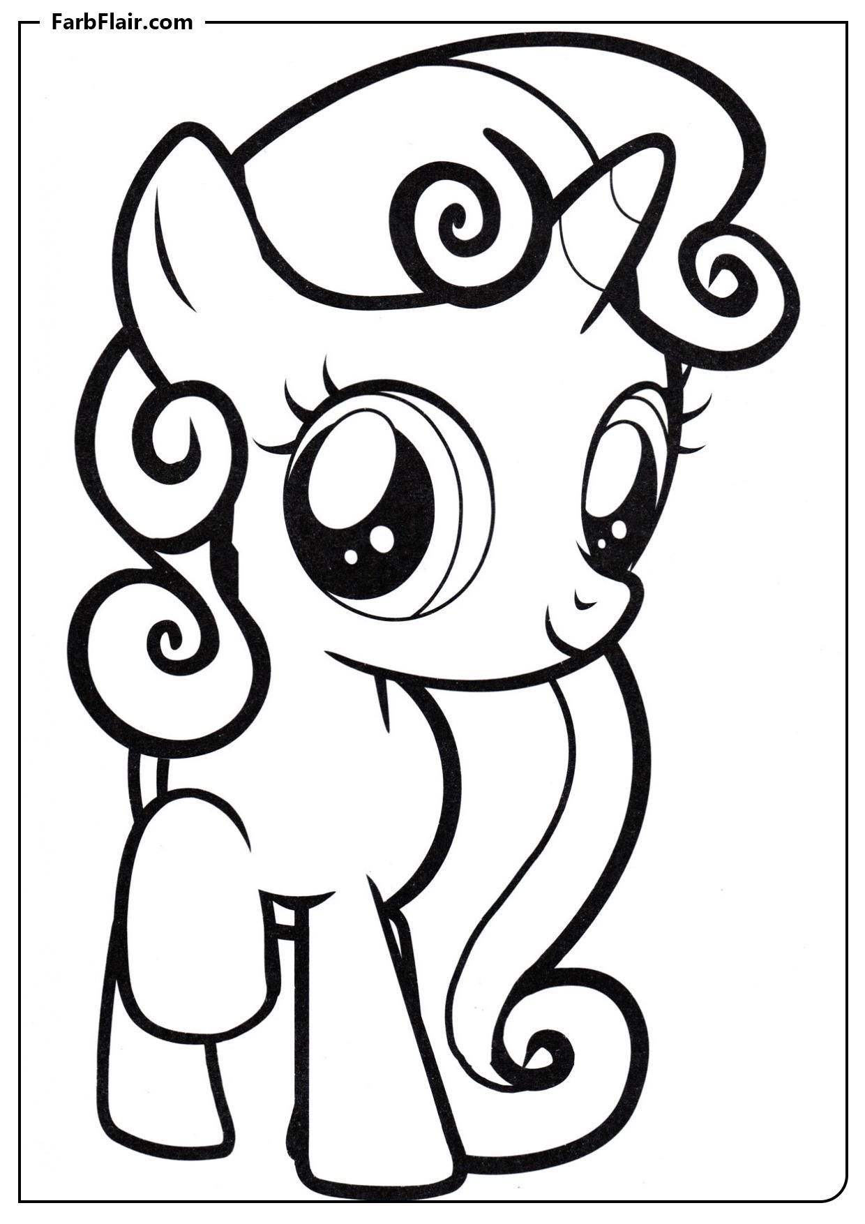 Ausmalbild Sweetie Belle ist die Schwester von Rarity Kostenloses