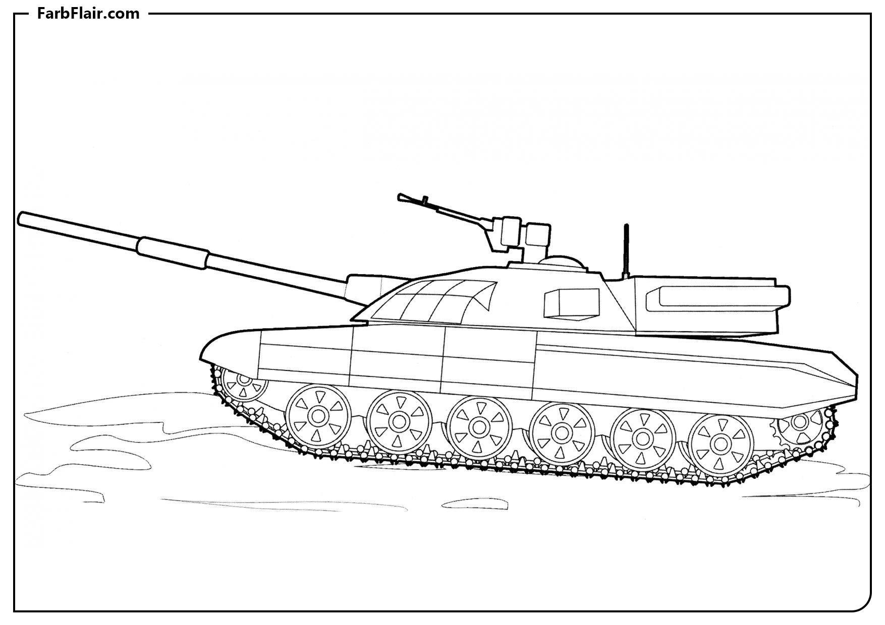 Ausmalbild T-84-120 "Oplot" Kostenloses