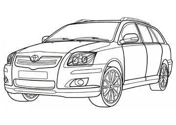 Ausmalbild Toyota Avensis