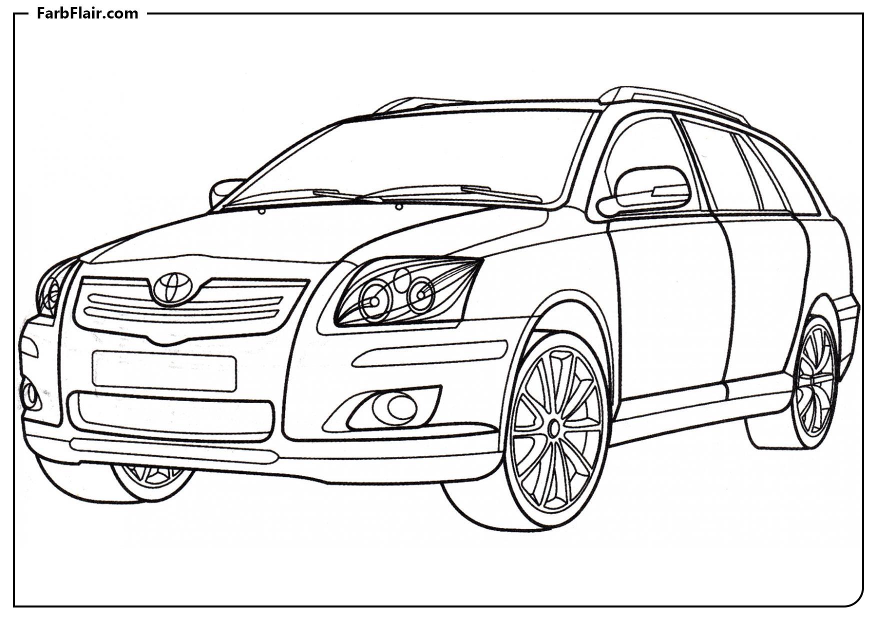 Ausmalbild Toyota Avensis Kostenloses