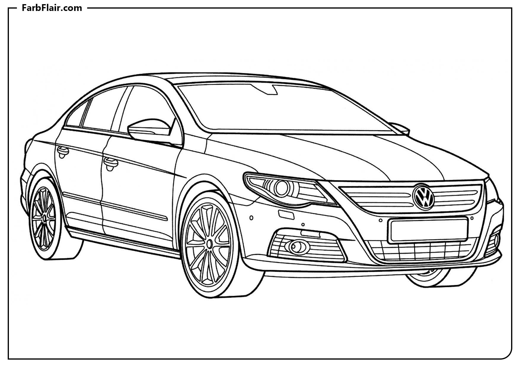 Ausmalbild Volkswagen Passat Kostenloses