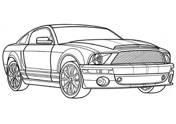 Ausmalbild Ford Mustang