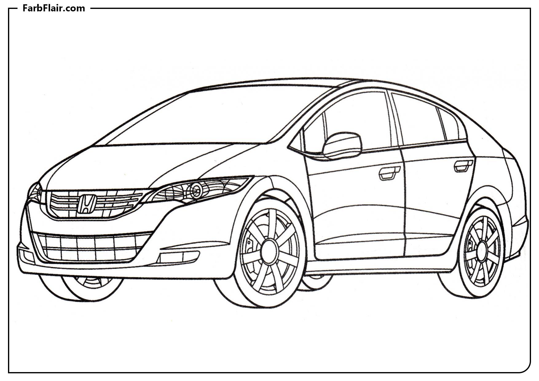 Ausmalbild Honda FCX Clarity Kostenloses