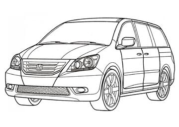 Ausmalbild Honda Odyssey EX