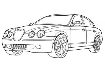 Ausmalbild Jaguar S-Type