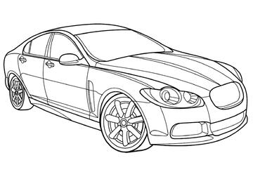 Ausmalbild Jaguar XFR