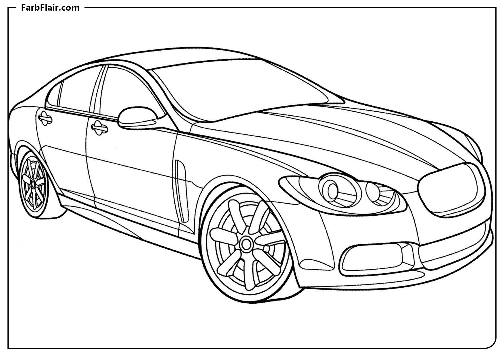 Ausmalbild Jaguar XFR Kostenloses