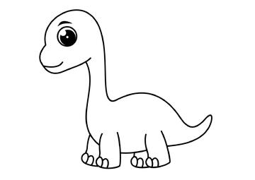 Ausmalbild Rührender Diplodocus