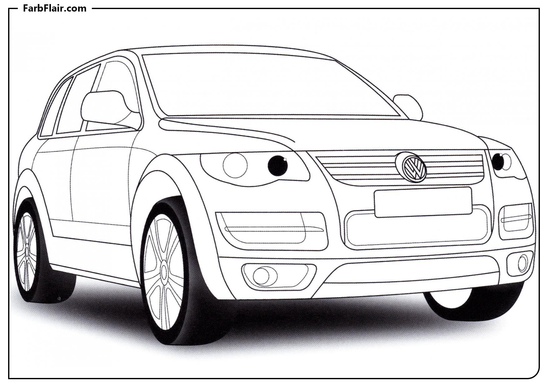 Ausmalbild Volkswagen Touareg Kostenloses