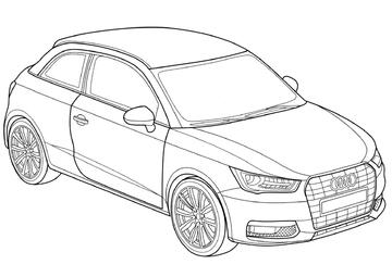 Ausmalbild Audi A1