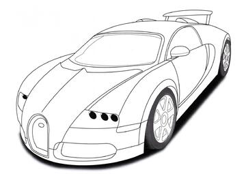 Ausmalbild Bugatti Veyron