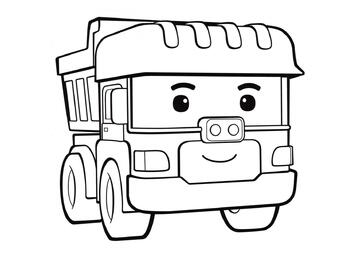 Ausmalbild Dump Truck Ausmalbilder