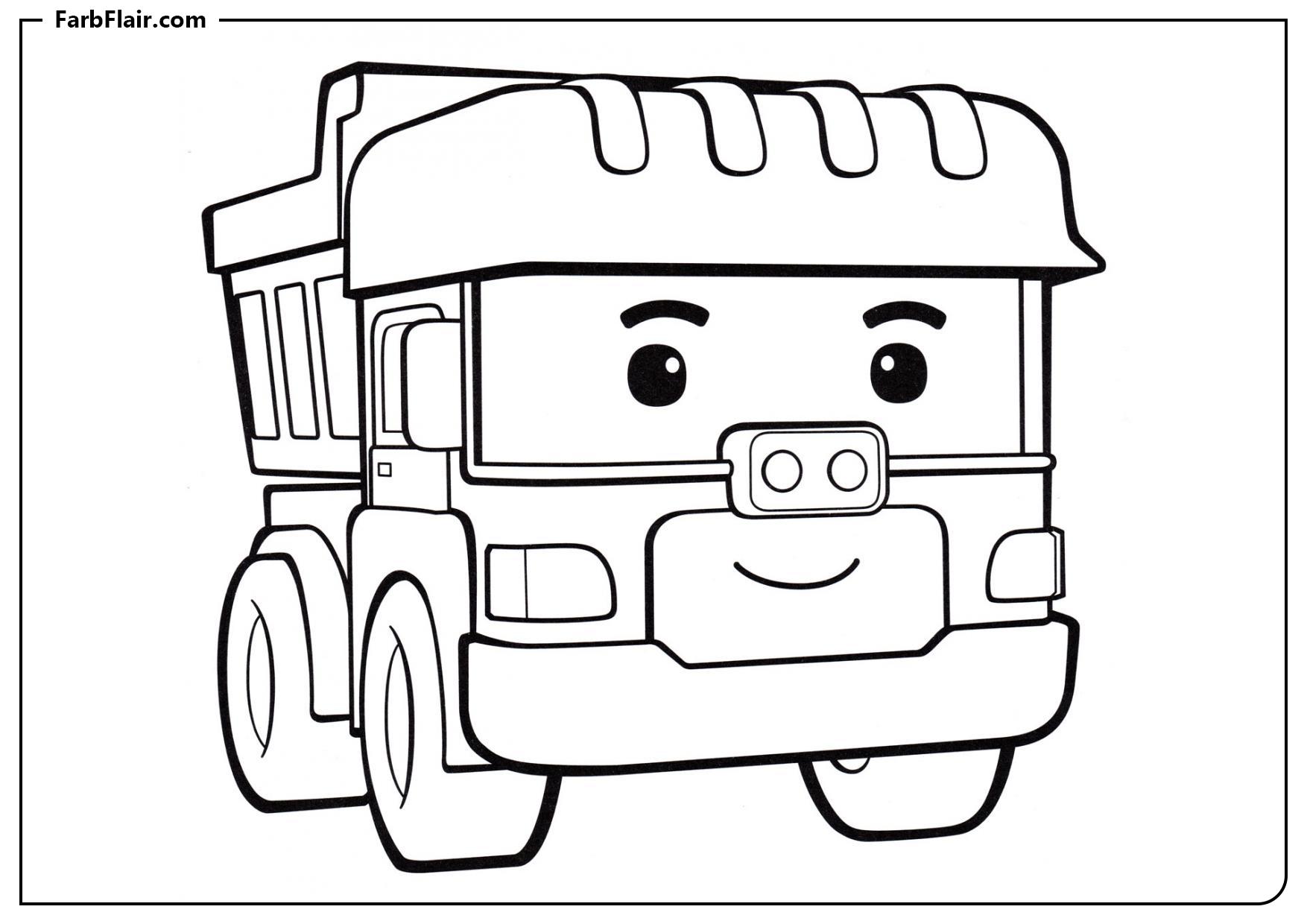 Ausmalbild Dump Truck Ausmalbilder Kostenloses