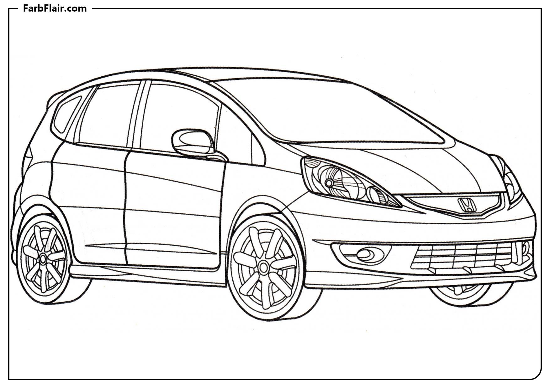 Ausmalbild Honda FIT Kostenloses