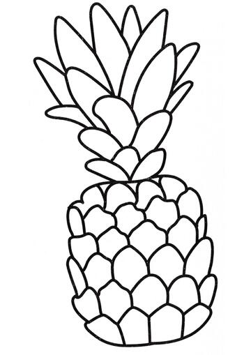 Ausmalbild Leckere Ananas