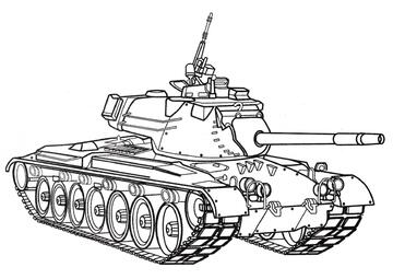 Ausmalbild M60 Patton Tank