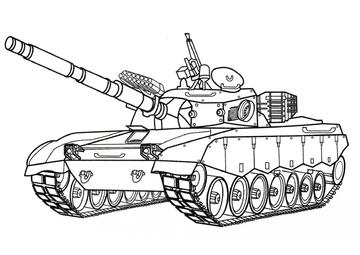 Ausmalbild Panzer T-85